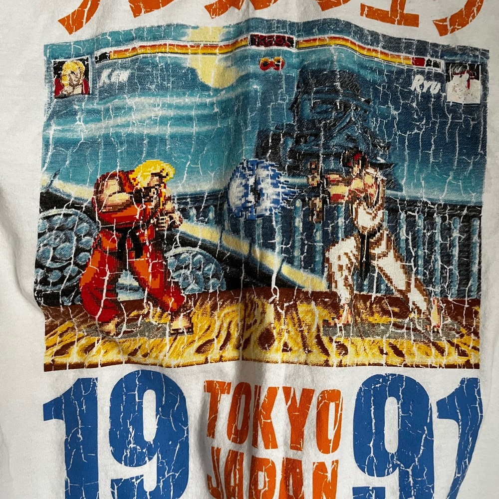 Vintage 1991 Street Fighter 2 Video Game Shirt Size Medium - Picture 5 of 6